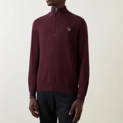 Online PS PAUL SMITH Zebra Logo Half-Zip Sweater