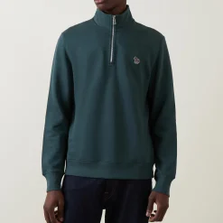 Zebra Logo Half-Zip Sweatshirt