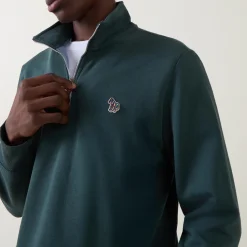 Zebra Logo Half-Zip Sweatshirt