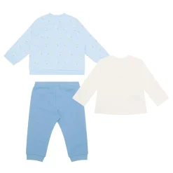 Zip Sweatshirt, Sweatpants & Cat Top Three-Piece Set