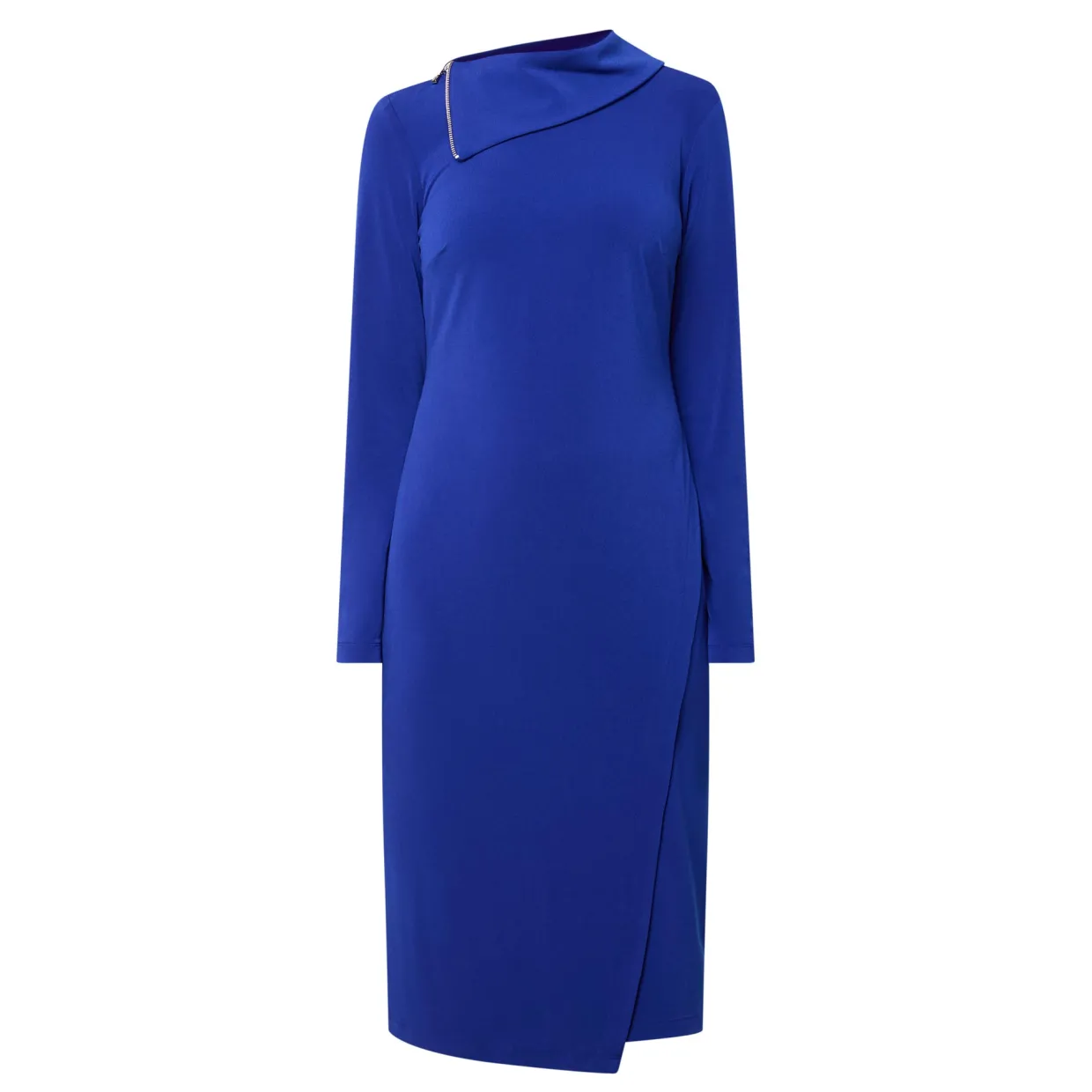 Zip-Detail Fitted Dress