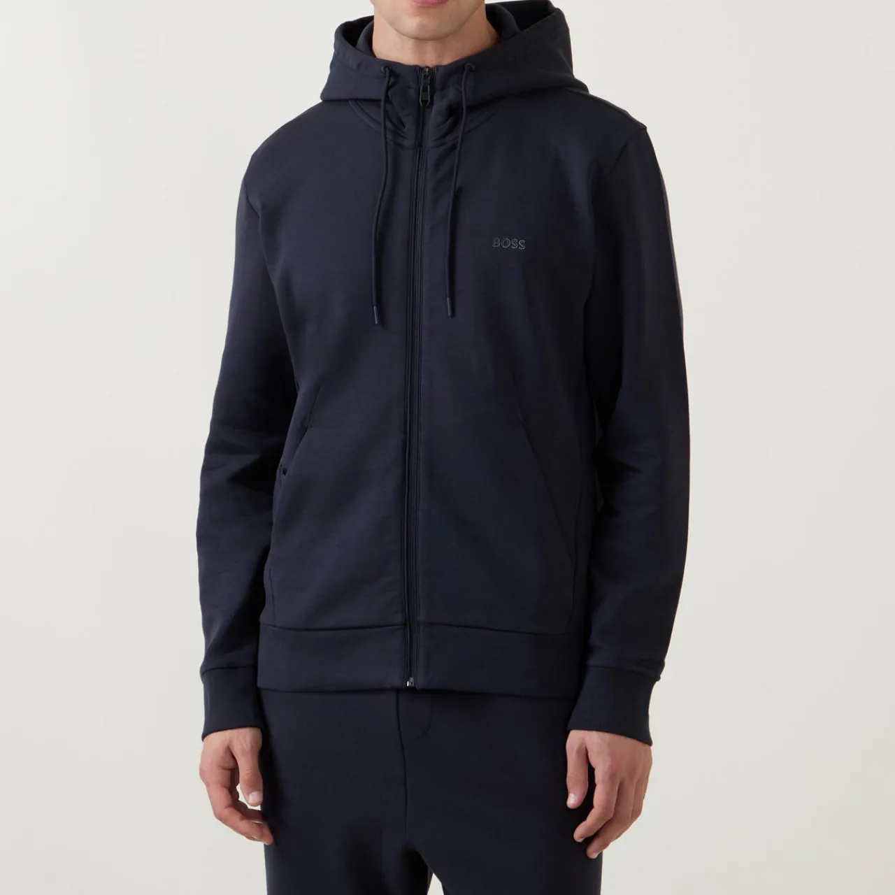 Hot BOSS Zip-Up Logo Hoodie